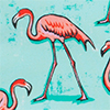 ARTHUS GREEN FLAMINGO